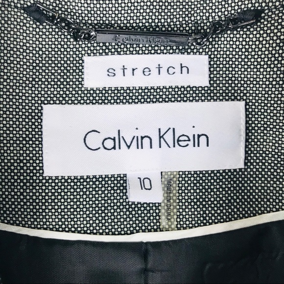 Calvin Klein Gray Stretch Blazer - Size 10 - Picture 8 of 9